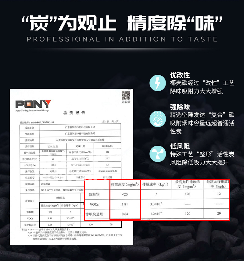 激光打标烟雾净化器 滤芯采用改性工艺，“复合”碳吸附烟味容量远超普通活性炭